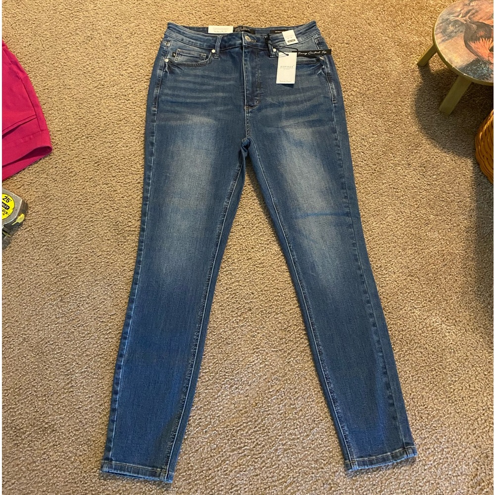 JUDY BLUE high waist skinny fit tummy control in size 13 /31 nwt jeans